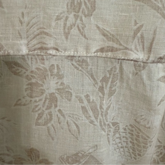 Tommy Bahama Cream Button Down linen Shirt - Picture 7 of 7